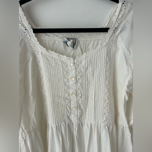 Vintage Cornell trading boho white prairie dress - Picture 3 of 13